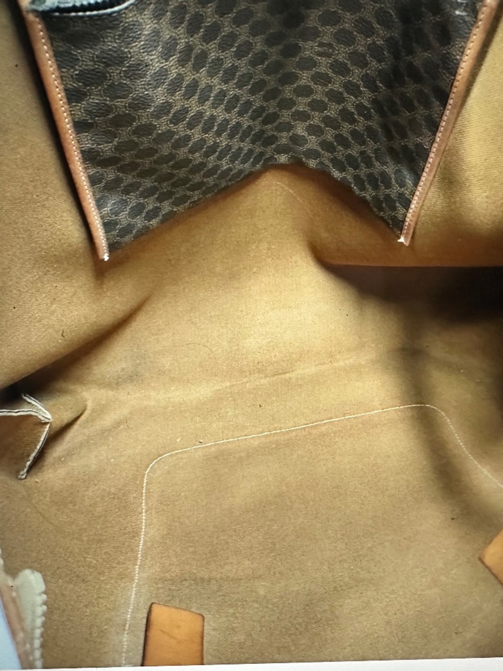 CELINE Macadam Pattern Large Tote Bag PVC Leather Brown - Picture 7 of 9